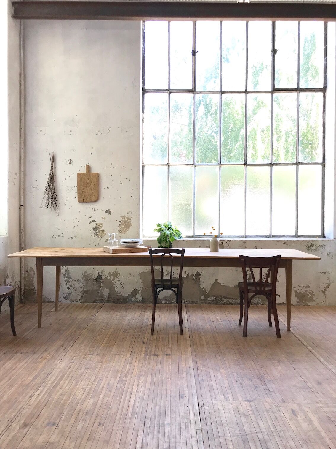 Vintage pine farm table