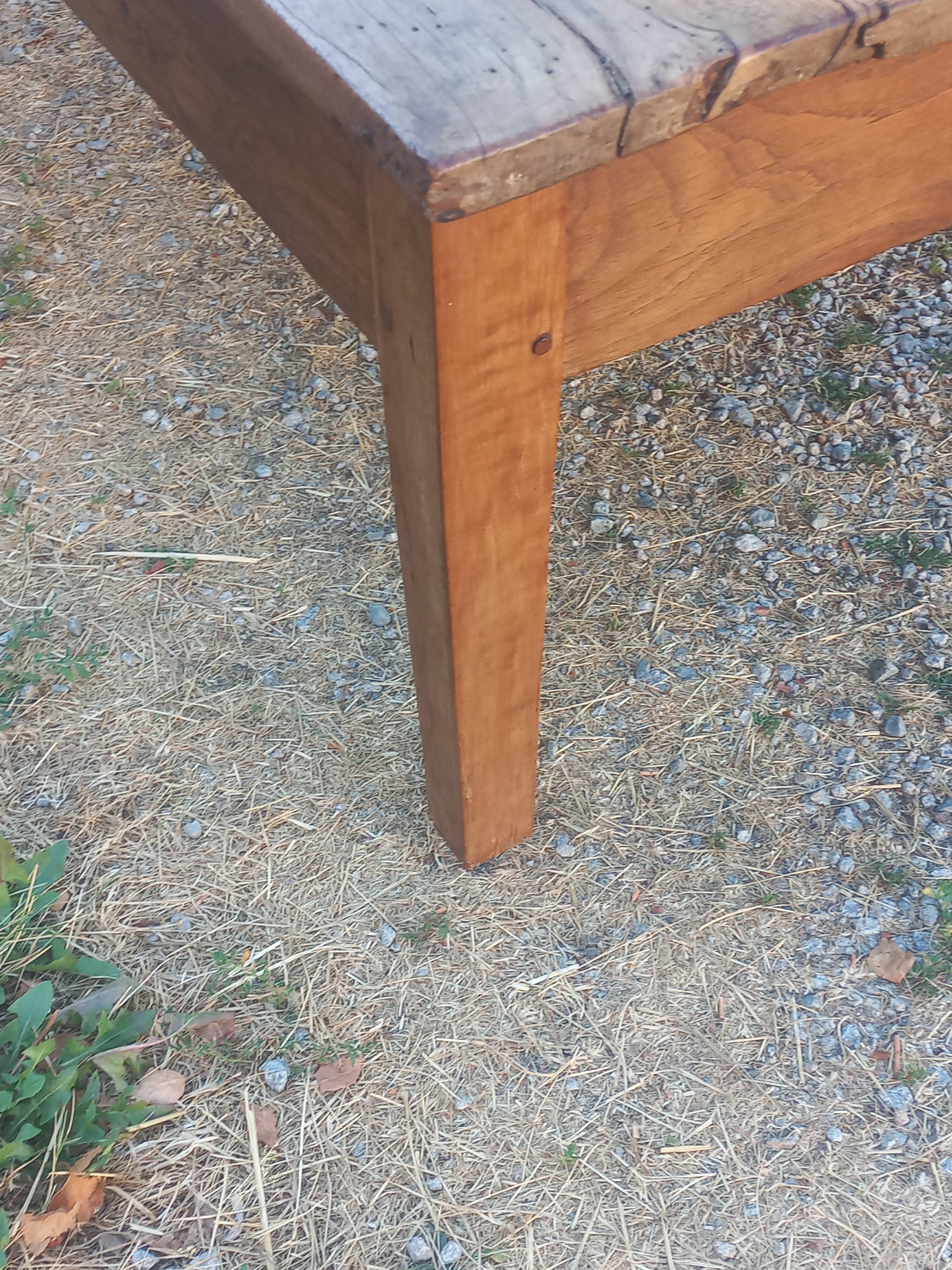 19th-century oak farmhouse coffee table 149cm