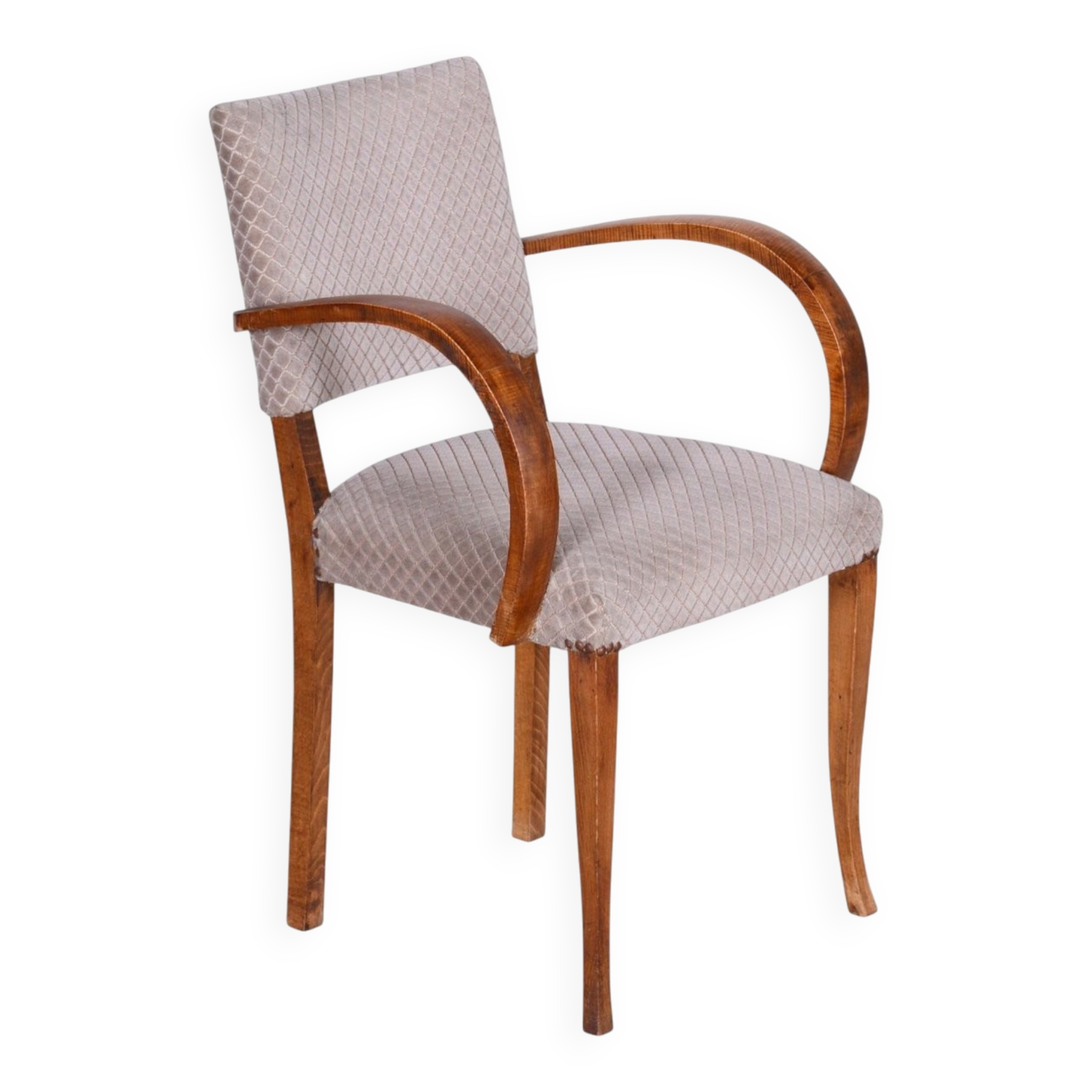 Fauteuil Art Déco en hêtre par Jules Leleu, années 1930