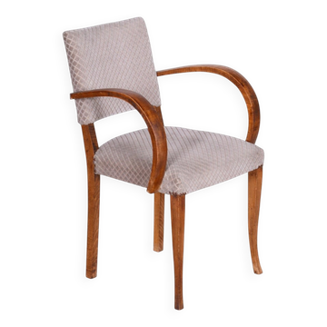 Art Deco Armchair in Beech by Jules Leleu, 1930s