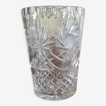 Vase en cristal taillé style Saint-Louis