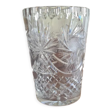Vase en cristal taillé style Saint-Louis