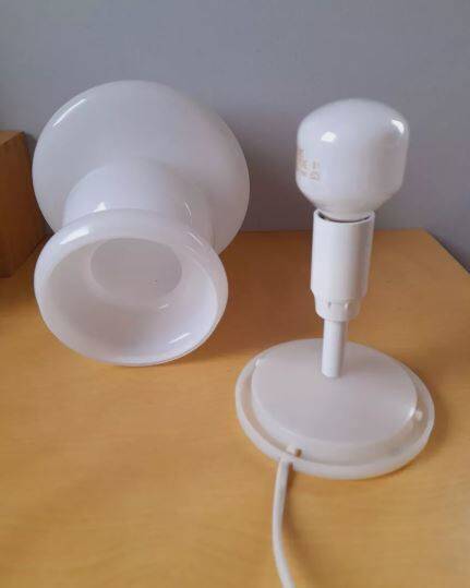 Murano opaline mushroom lamp, 1970