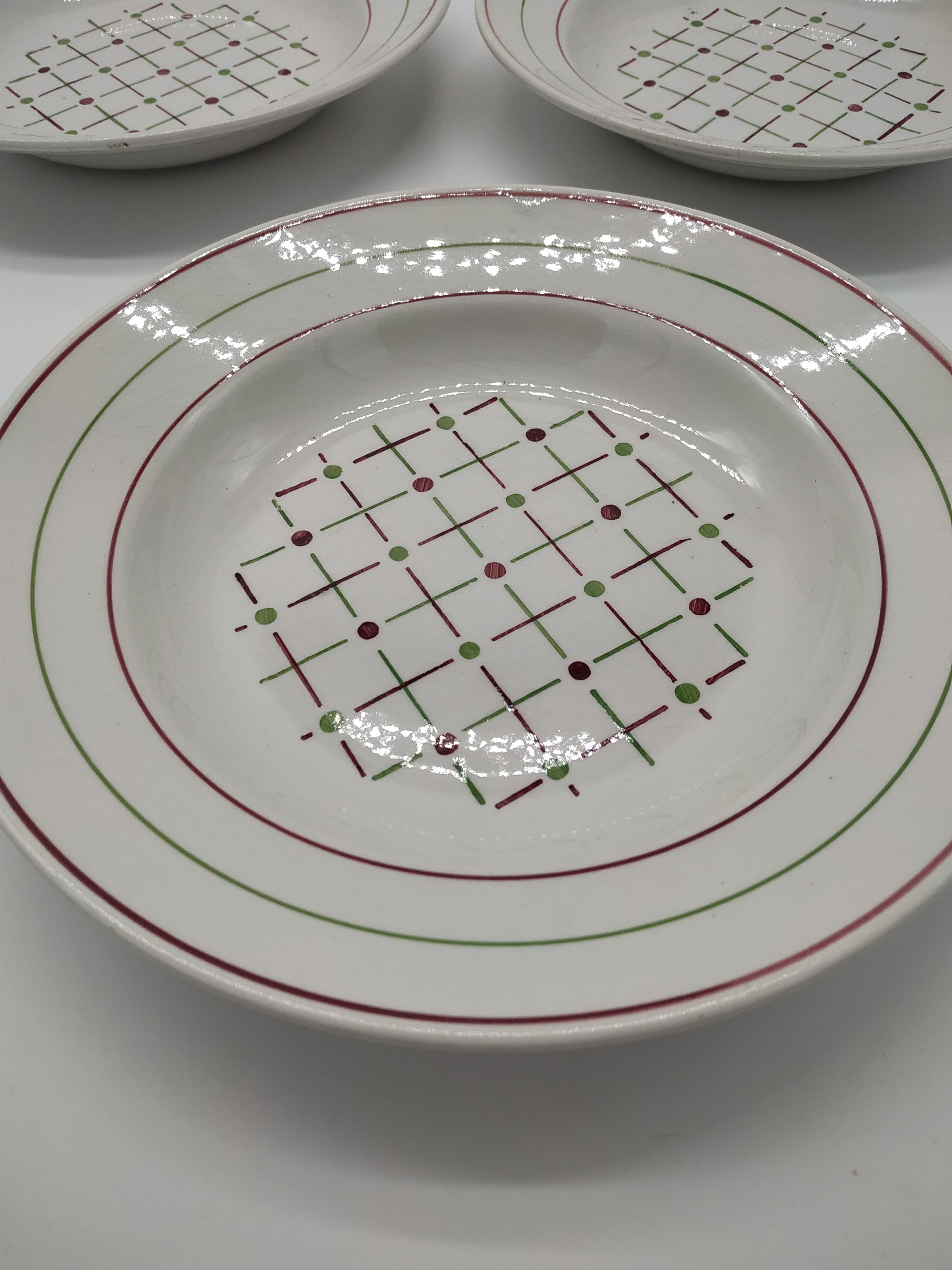 Set of 3 Betty hollow plates from the Lunéville factory