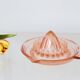 Adorable pink glass juicer