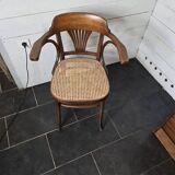 Old caned office chair