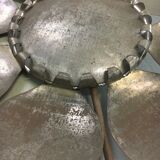 Vintage "flower" metal wall sconce, 1970