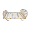 Two-person vintage basket rattan bed