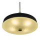 Grande suspension Mid Century métal laqué verre opalin gravé 1960