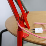 Red Adjustable Achitect Table Lamp by Tep, 1970s