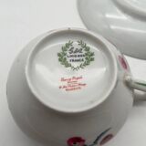 Limoges porcelain head to head coffee service with flower pattern