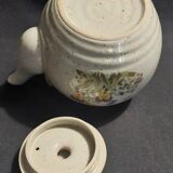 Service à thé vintage en grès six tasses et théière