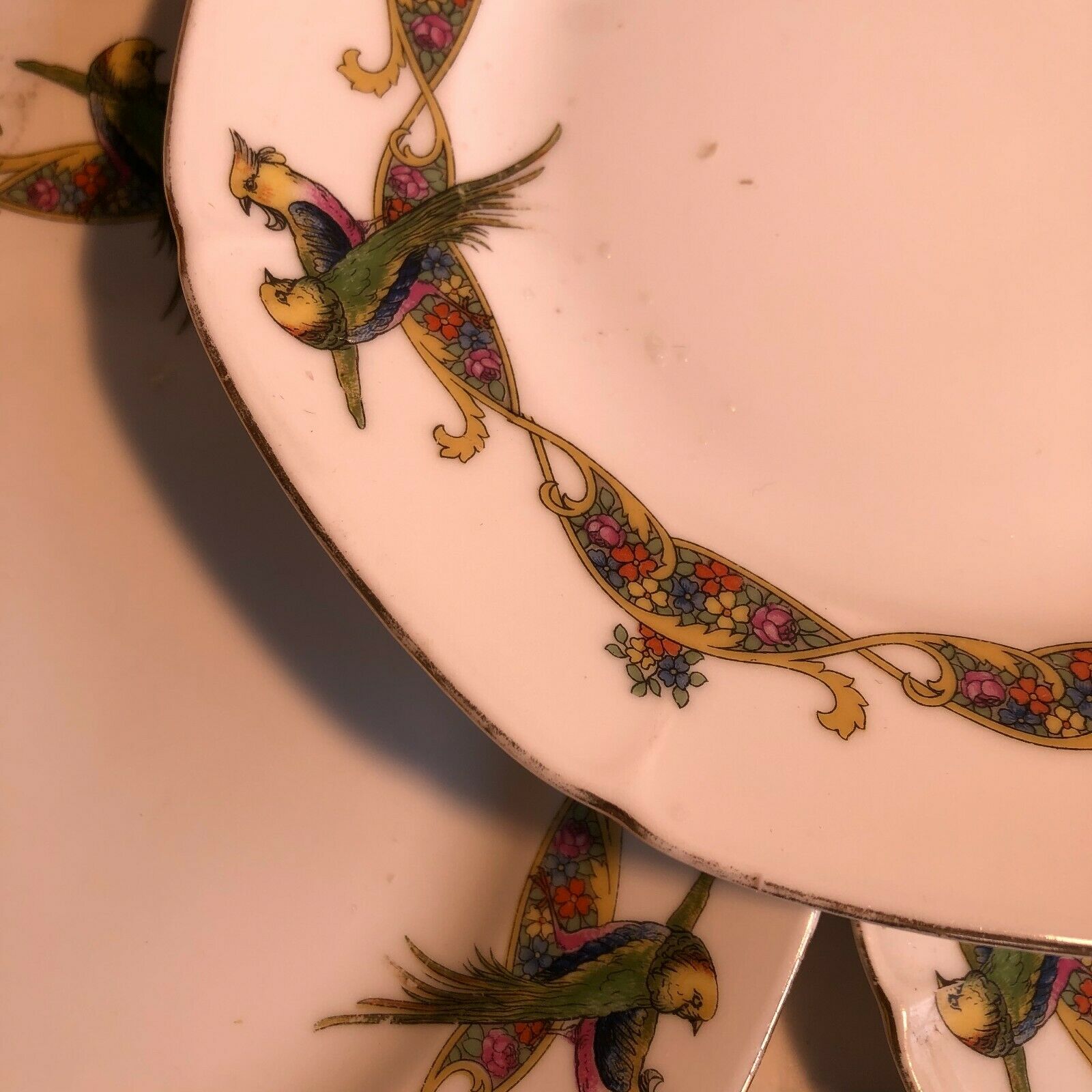 Set of 6 dessert plates in German porcelain