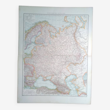 Une carte géographique issue Atlas RICHARD Andrees 1887 Europaisches Russland