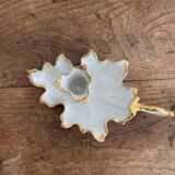 Porcelain leaf candle holder