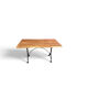 Bistro table, cast iron base and solid oak top.