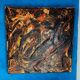 Abstract Materic Oil on Canvas Signed DE ROSA 1997 80x80cm