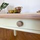 Yellow solid wood coffee table
