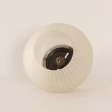 Frosted glass ceiling lamp with block pattern by brüne, 1960s