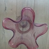 Pink bubble glass corolla vase