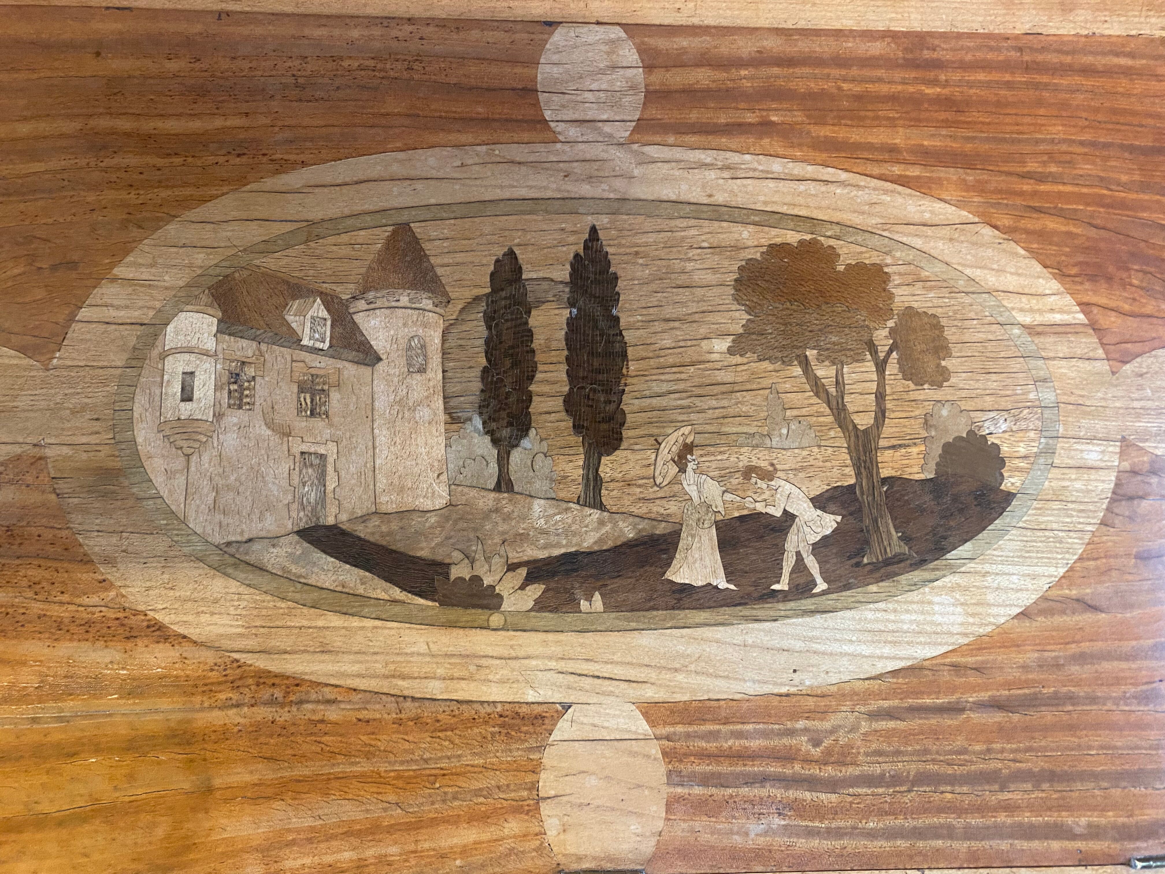 Louis XV style table in cherry wood