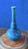 Small glazed terracotta soliflore vase. Mid 20th century.