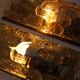 Pair of glass and brass wall lights by Carl Fagerlund for Orrefors, 1960.