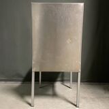 Rare set of 4 Aluminium side chairs 1980's