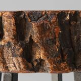 Mid‑Century Rustic French Tree Trunk Stool, France 1940s