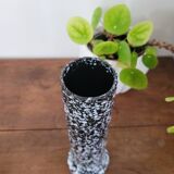 Black and white terrazzo porcelain vase