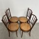 4 anciennes chaises de bistrot début 19 eme Josef Hoffmann bois cannage