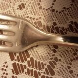 Silver metal cutlery ercuis art deco
