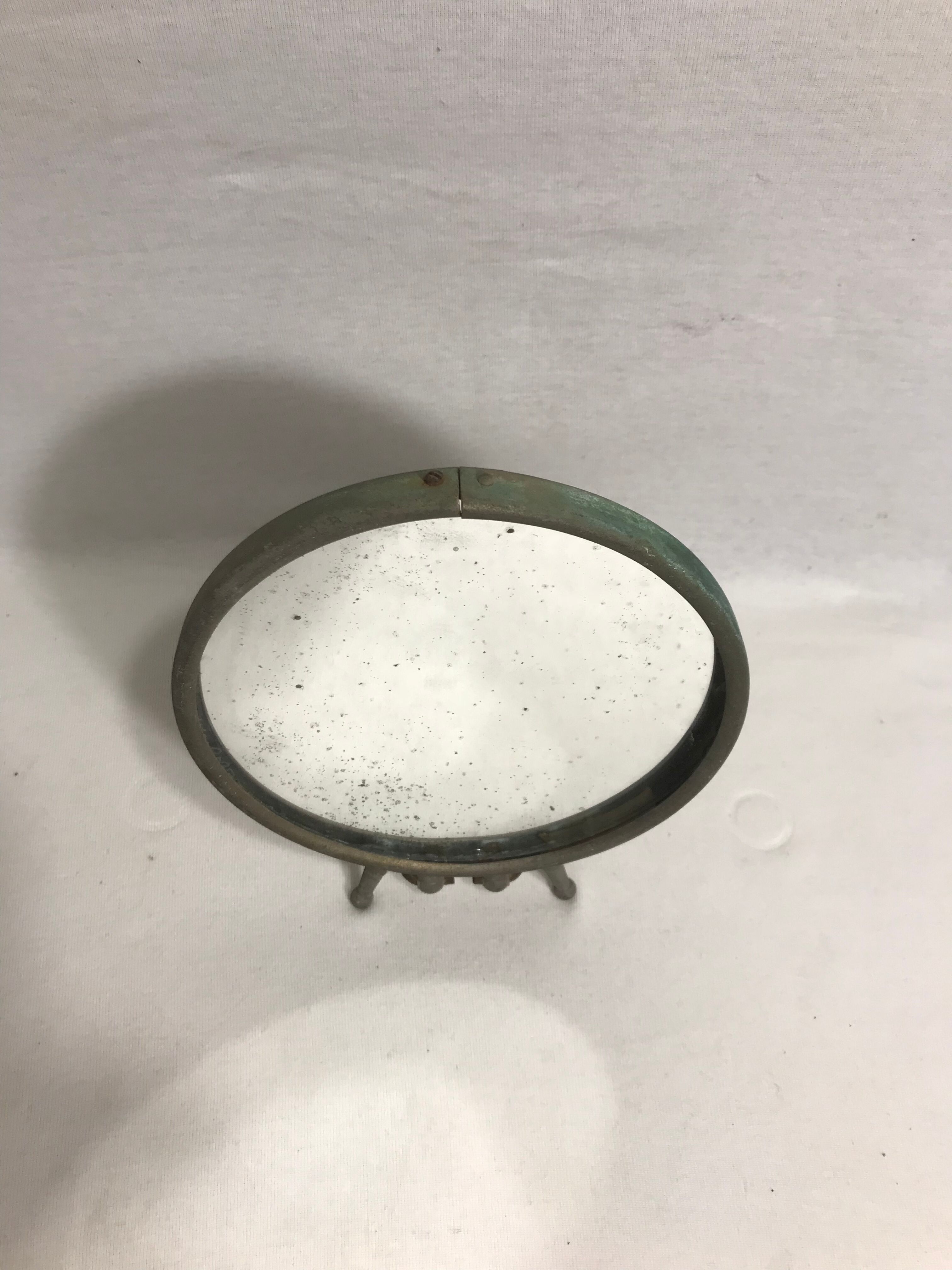 Ancient barber mirror diameter 15cm