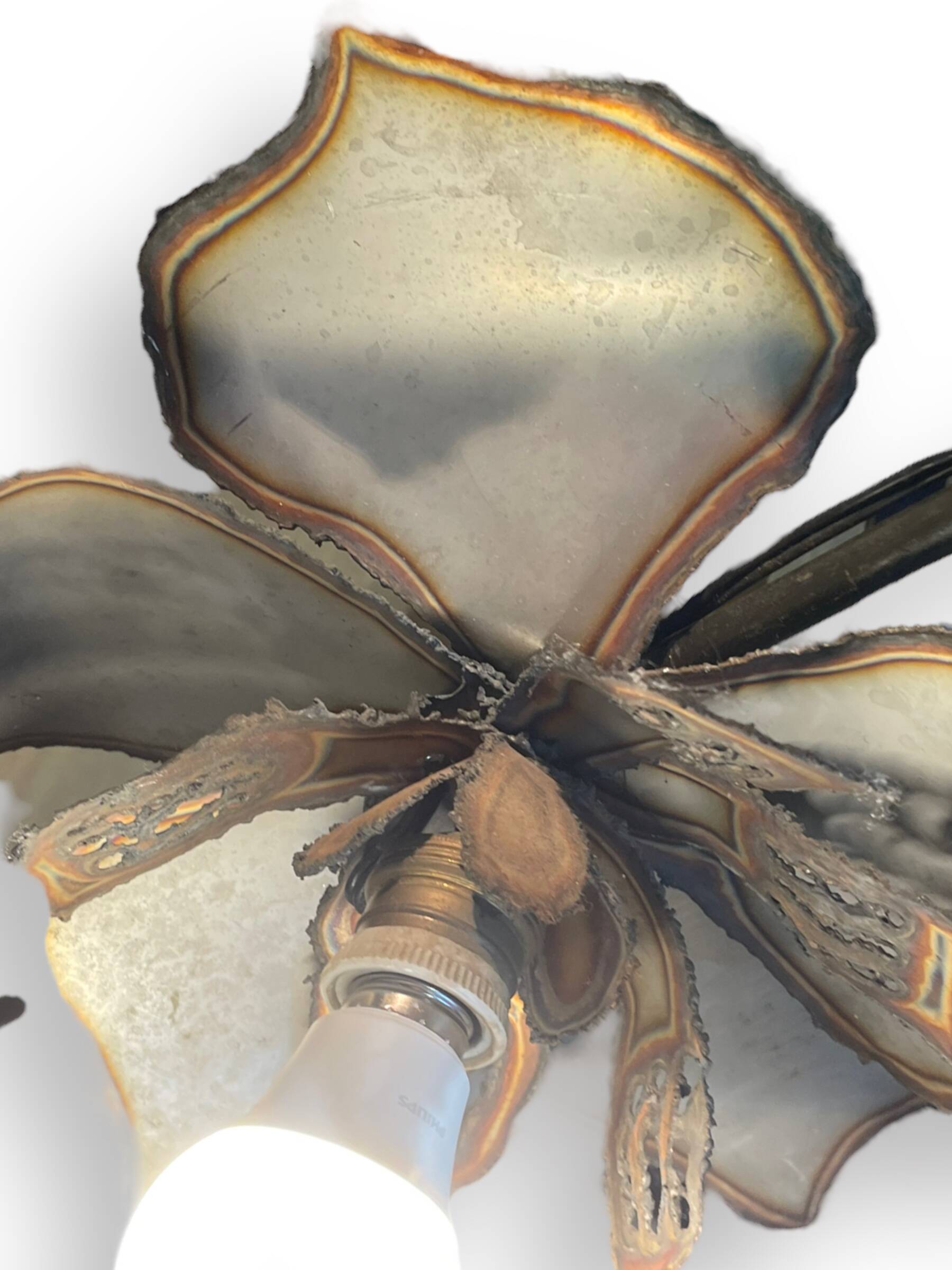 Metal flowers floor lamp