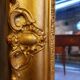 Mirror regency style floral decorations 19th - gilded stucco wood 76x100cm