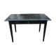 Black lacquered pine desk table