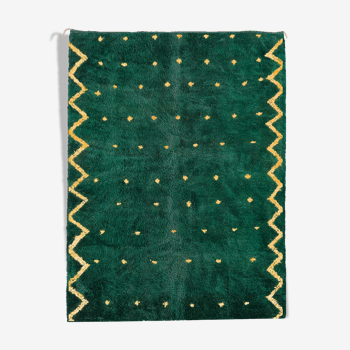 Tapis marocain moderne vert