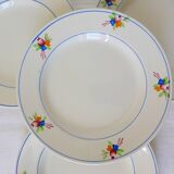 Série de 4 assiettes dessert vintage de la manufacture de Gien Nice 210687