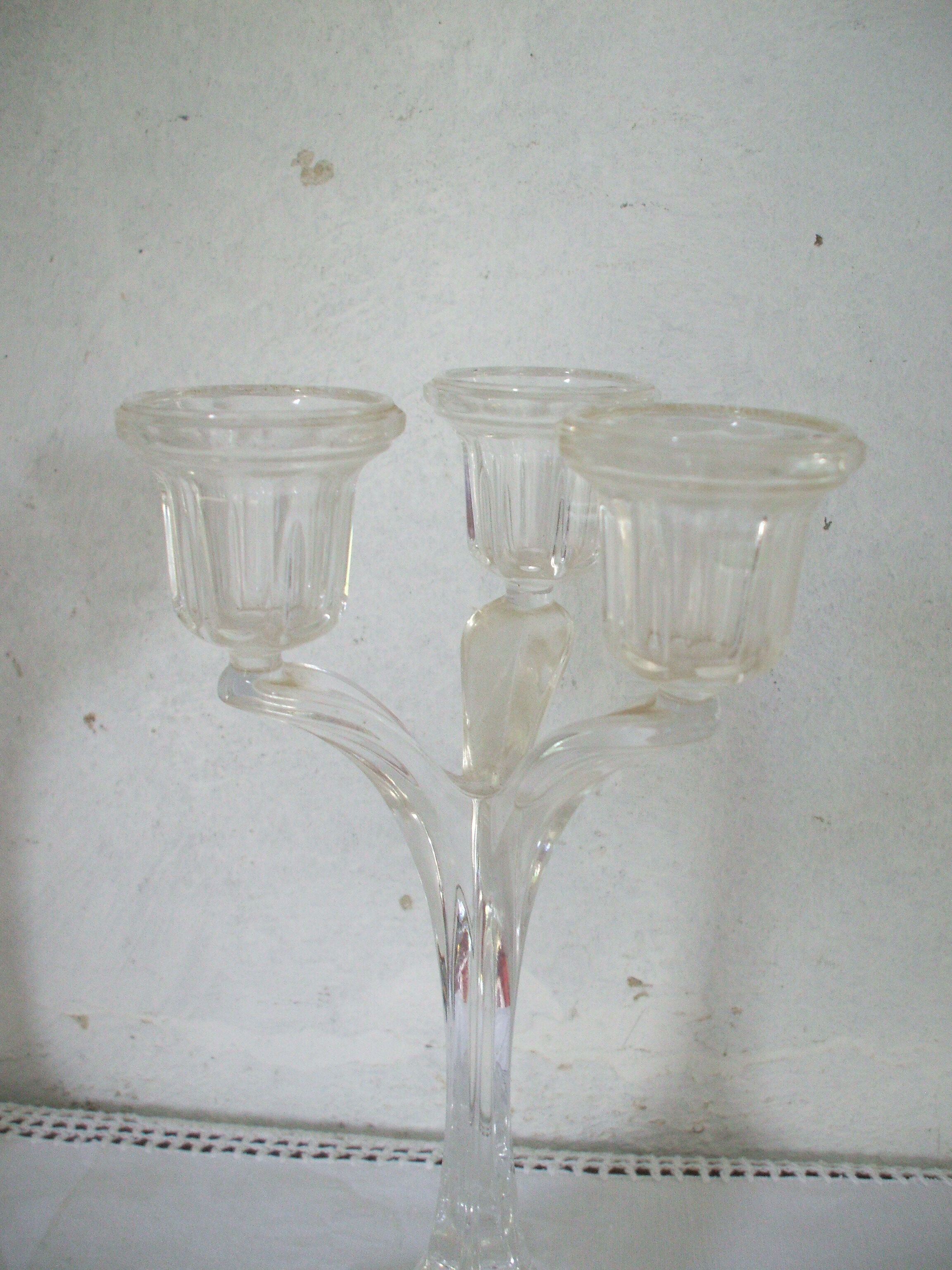 Glass candlestick
