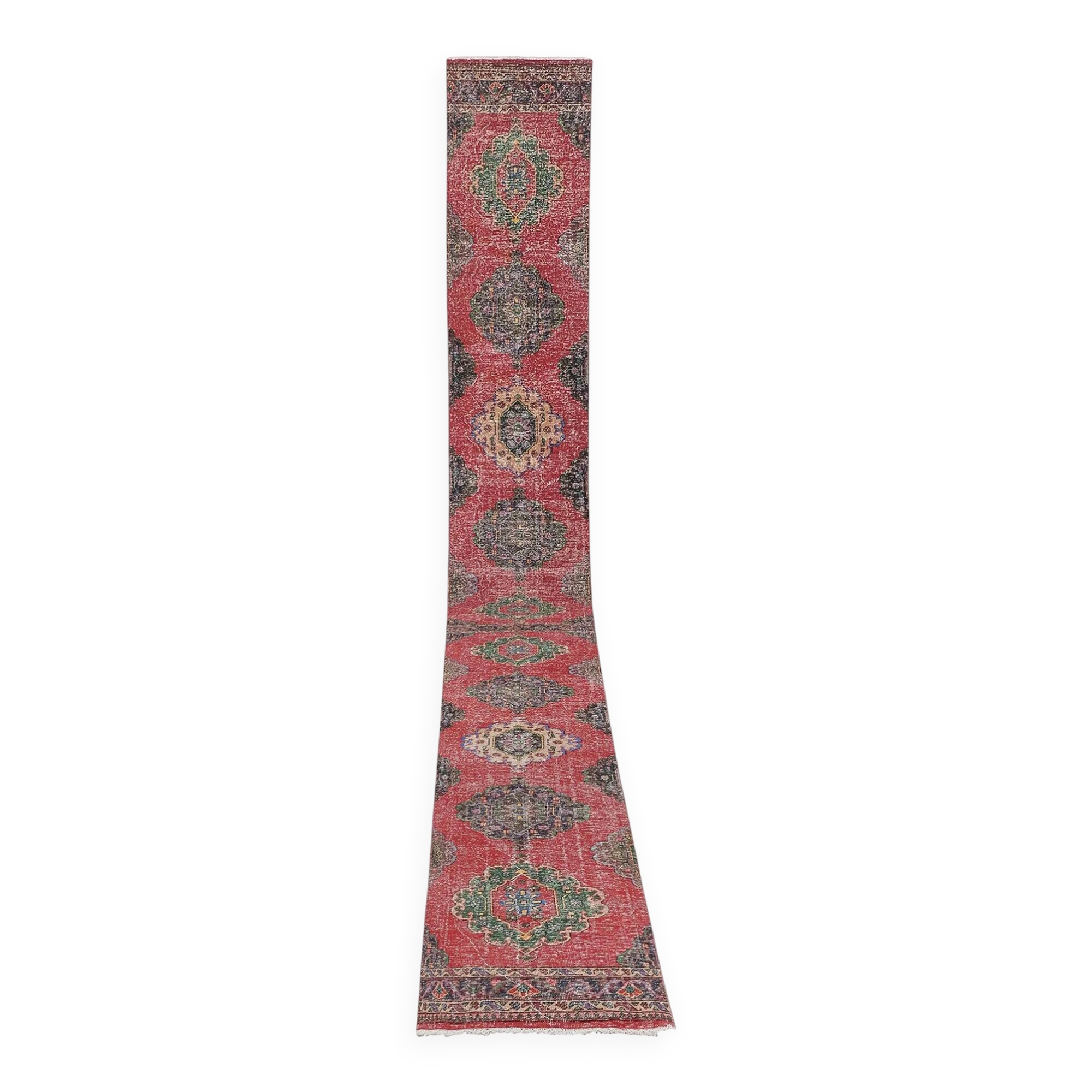 Vintage Turkish hallway rug 81x730 cm