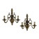 Pair of antique wall sconces in 20th-century Baroque style.