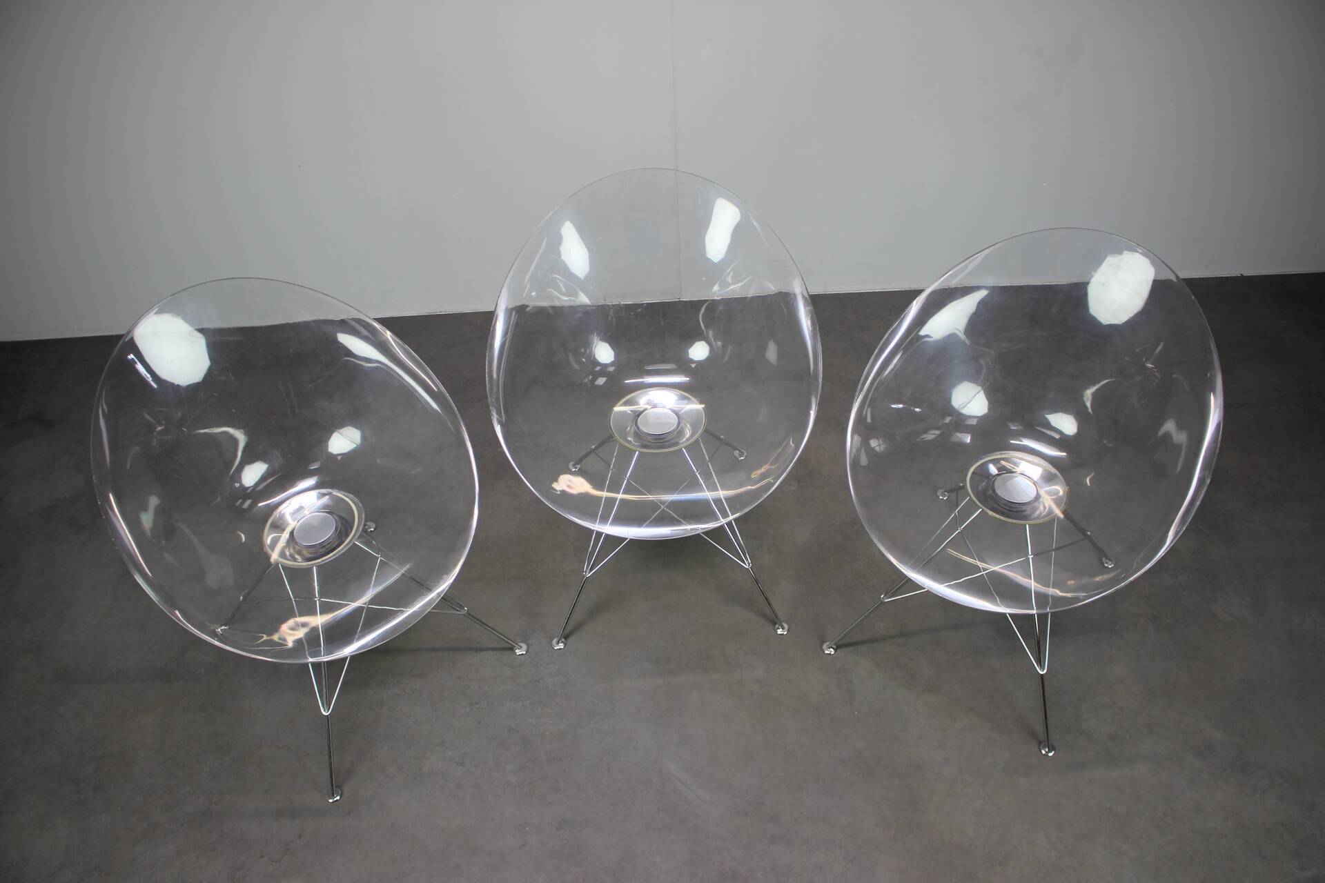 Set of 3 EROS chairs by Philippe Starck for Kartell, Italy, 1999