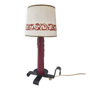 Lampe vintage en cuir - 1950