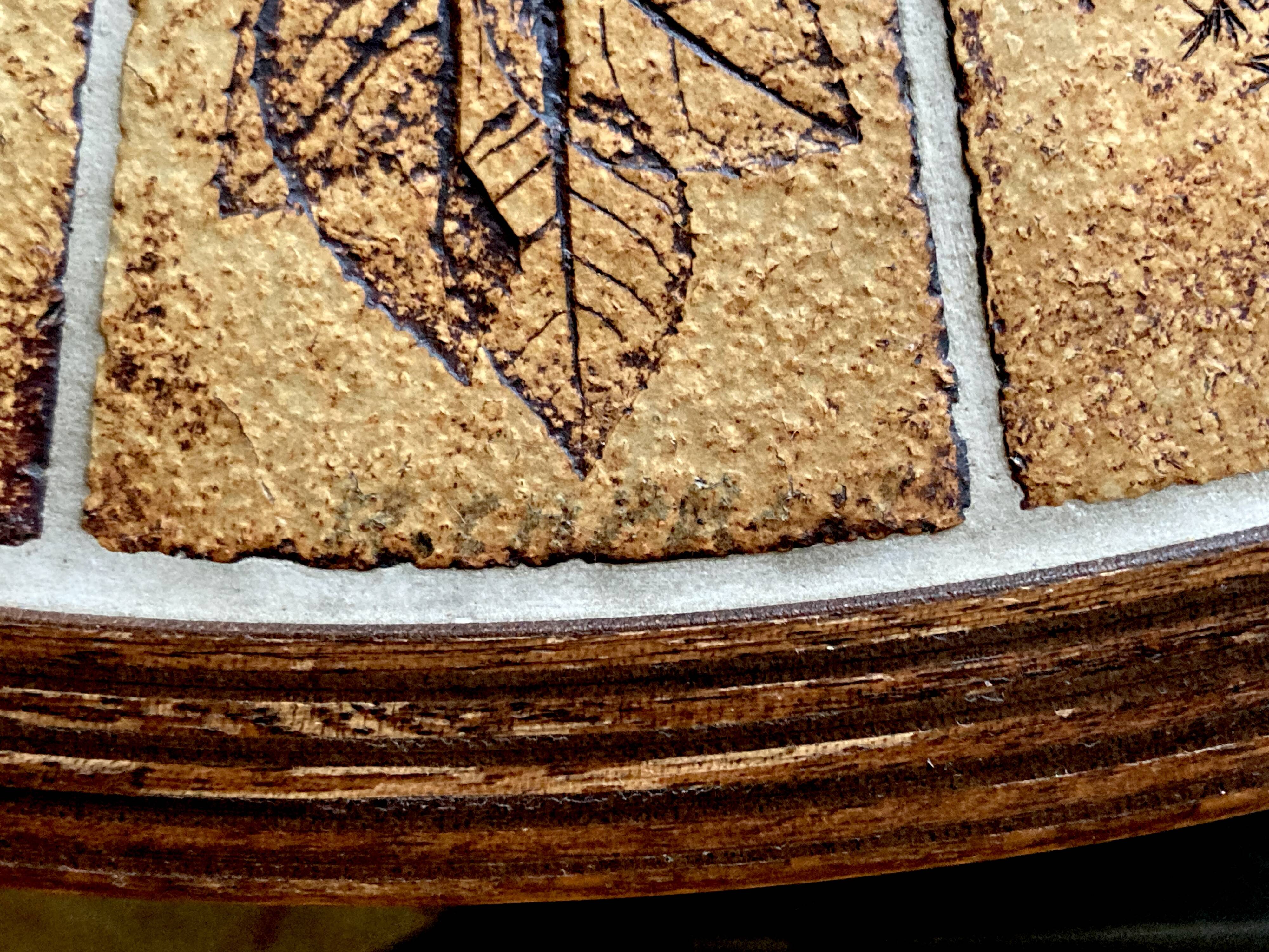 Round herbarium coffee table - Roger Capron