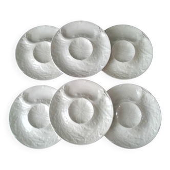 6 Assiettes à artichauts en barbotine de Gien