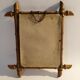Vintage bamboo barber mirror 38x40cm