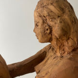Nude Woman - Ceramic clay sculpture