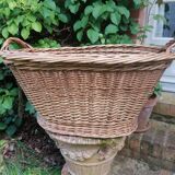 Large wicker laundry basket