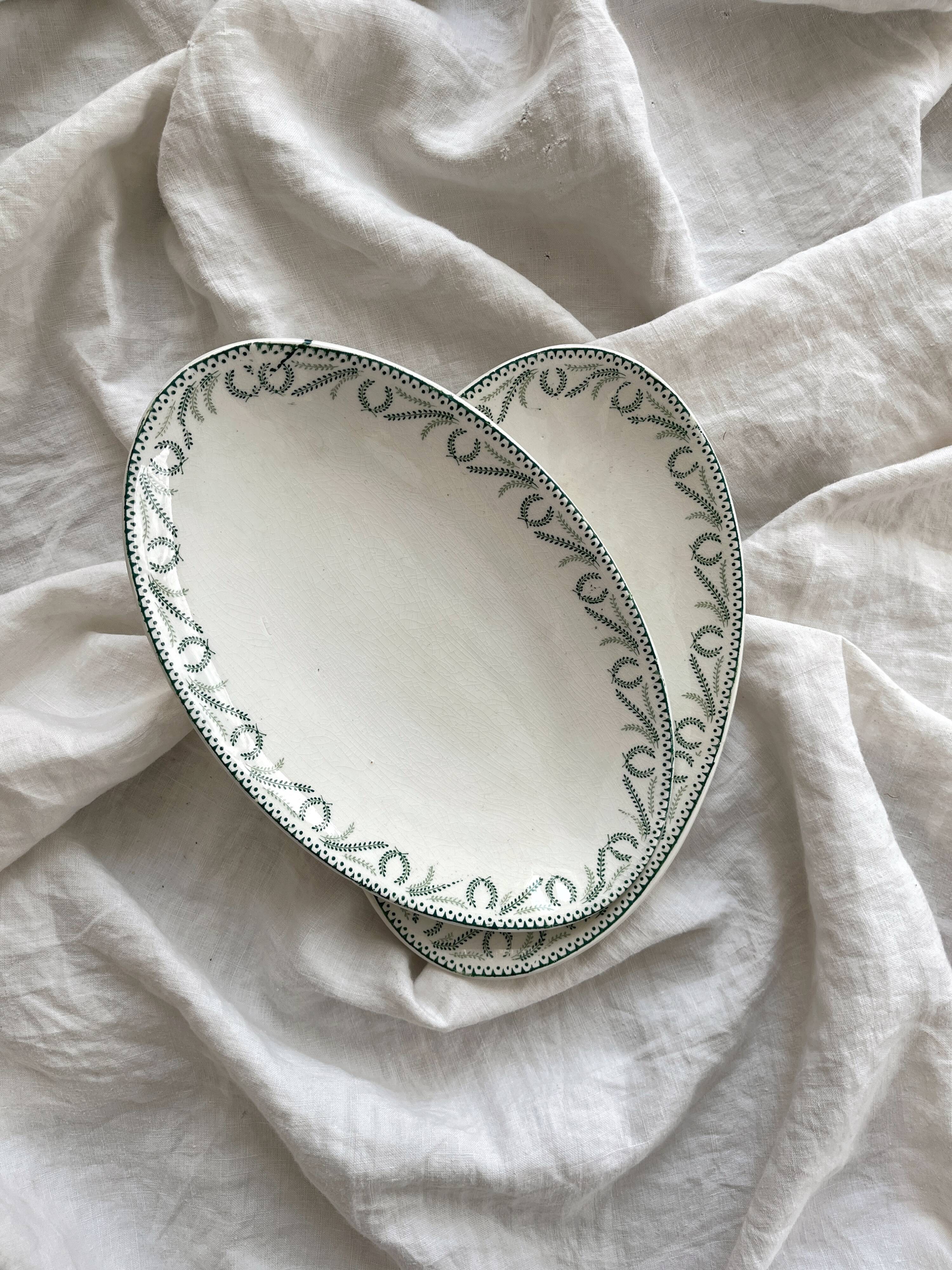 2 "Crown" ironstone bowls Boch Frères Keramis La Louvière