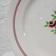 Oval shallow dish Moulin des Loups Orchies model Two Roses